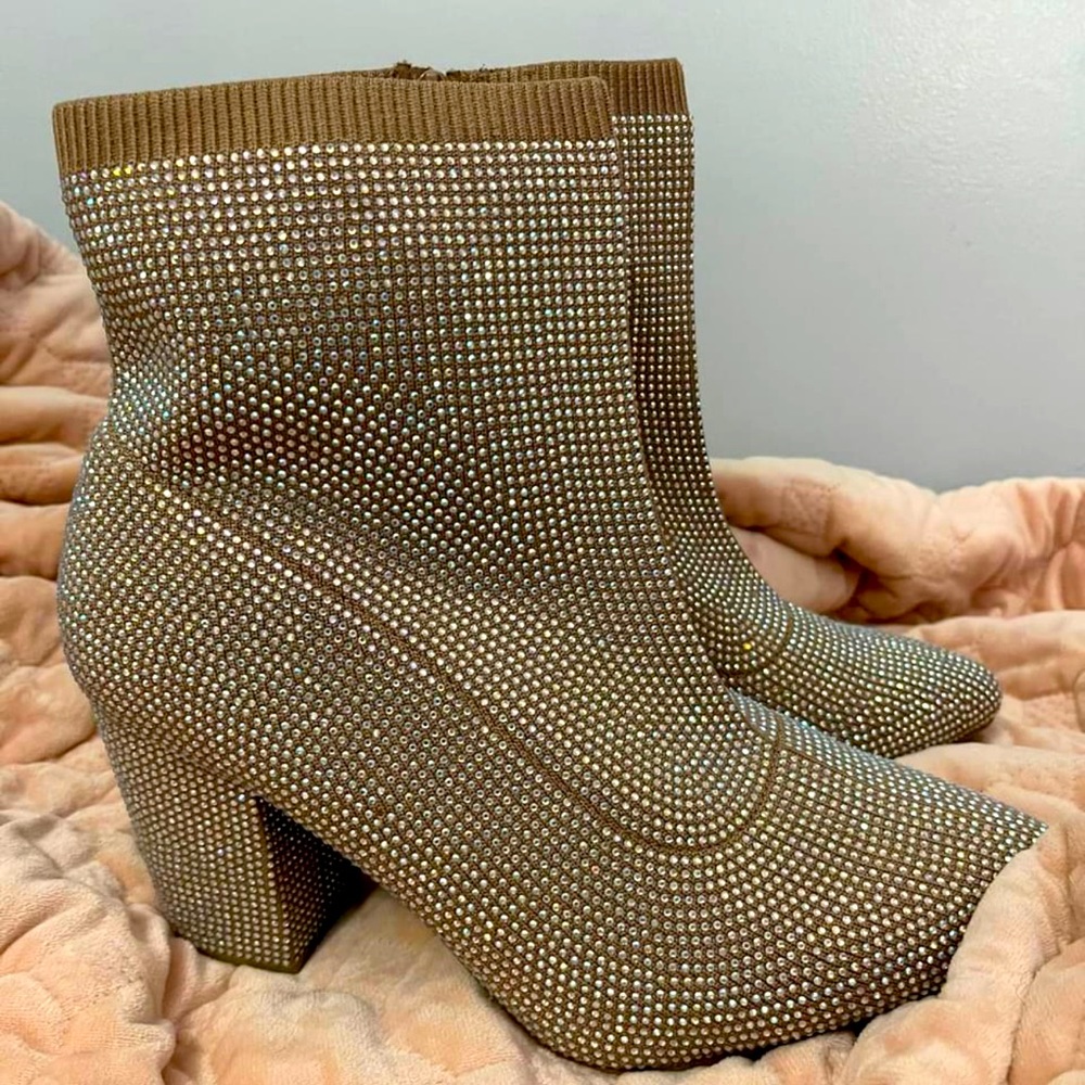 Brand new torrid  sparkle booties in the color nude size 10W